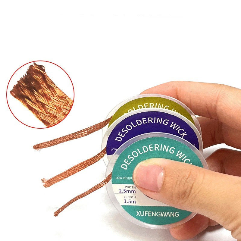 Solder Wick Braid - 0.8-4mm 1.5m desoldering trança removedor de