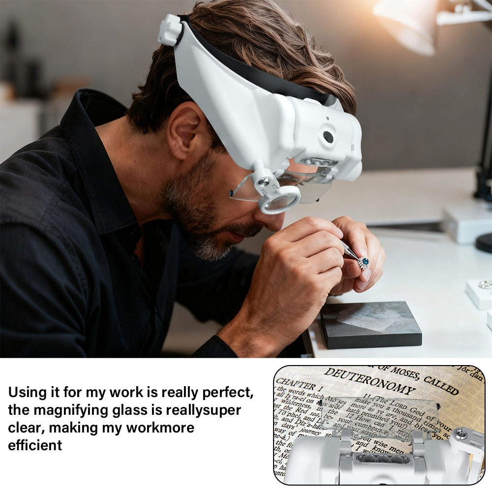 Lupa de Cabeça com Iluminação  - Electronics Repair Glasses avaliação e preço