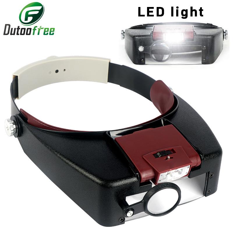 LED Headband Magnifier Óculos  - Electronics Repair Glasses avaliação e preço
